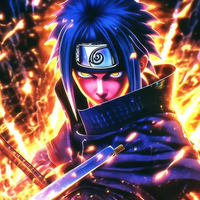 Персонаж sasuke uchiha из аниме …» — создано в Шедевруме