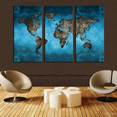 Модульная картина - Карта мира на стену. Интернет магазин модульных картин
